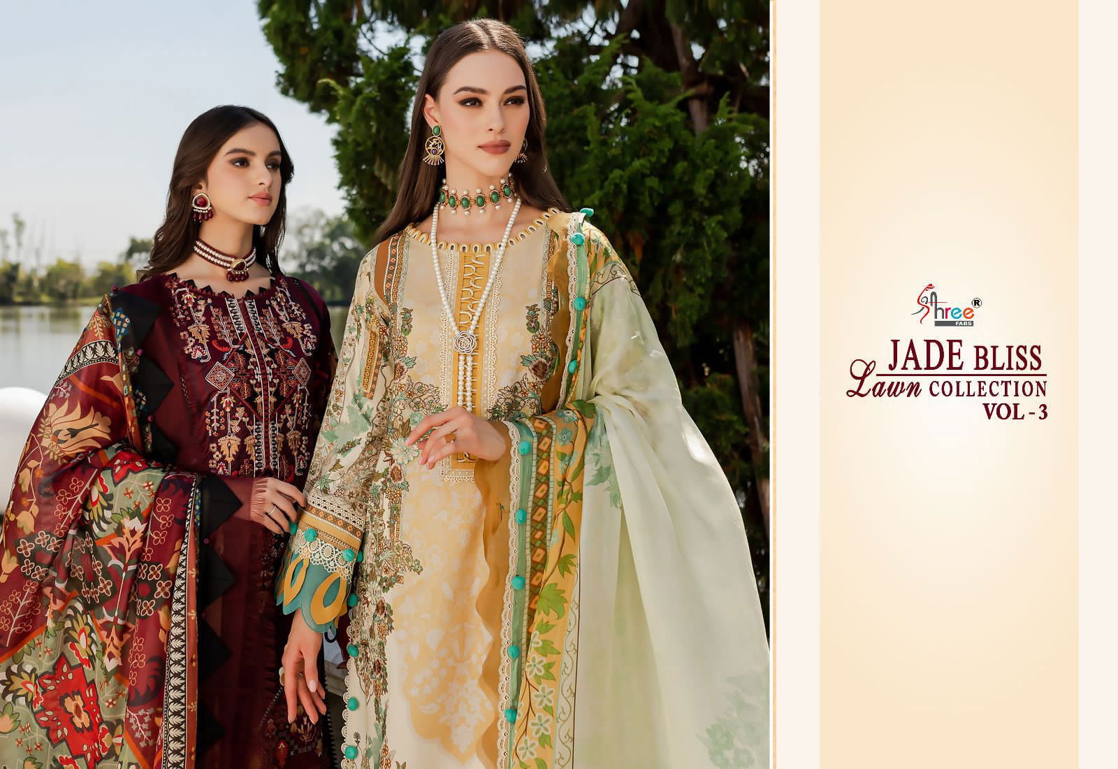 Jade Bliss Lawn Collection Vol 3 By Shree Pakistani Suits Catalog